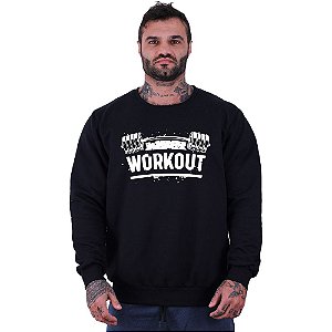 Blusa Moletom Basic Masculina MXD Conceito Sem Touca Workout Haltere