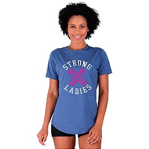 Camiseta Longline Feminina MXD Conceito Strong Ladies