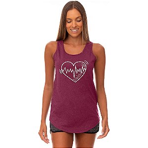 Regata Longline Feminina MXD Conceito Frequência Cardíaca