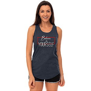 Regata Longline Feminina MXD Conceito In Yourself Acredite em si mesmo