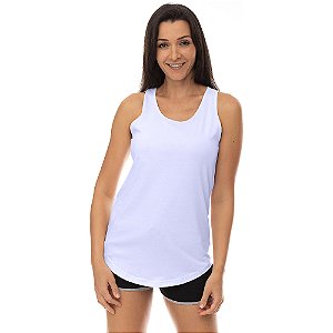Regata Longline Feminina MXD Conceito Branco Básico