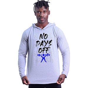 Camiseta Manga Longa Longline Com Touca MXD Conceito No Days Off