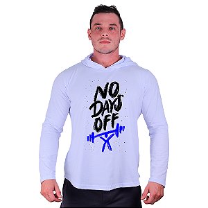 Camiseta Manga Longa Longline Com Touca MXD Conceito No Days Off