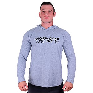Camiseta Manga Longa Longline Com Touca MXD Conceito HARDCORE