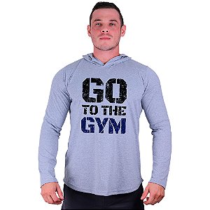 Camiseta Manga Longa Longline Com Touca MXD Conceito Go To The Gym