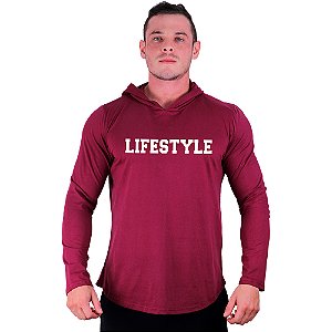 Camiseta Manga Longa Longline Com Touca MXD Conceito LIFESTYLE