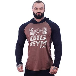 Camiseta Manga Longa Longline Com Touca MXD Conceito Big Gym Halter