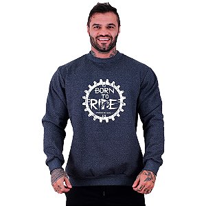 Blusa Moletom Basic Masculina MXD Conceito MTB Mountain Bike Ciclismo Born To Ride
