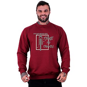 Blusa Moletom Basic Masculina MXD Conceito MTB Mountain Bike Ciclismo Time To Travel