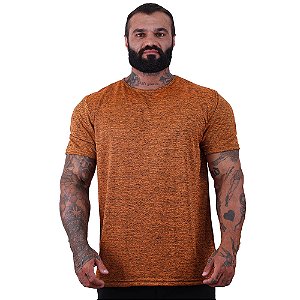 Camiseta Tradicional MXD Conceito Dry Fit 100% Poliéster Rajado Laranja