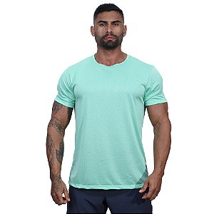 Camiseta Tradicional MXD Conceito Dry Fit 100% Poliéster Furadinho Verde Água
