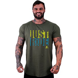 Camiseta Longline MXD Conceito MTB Mountain Bike Just Ride Apenas Um Passeio