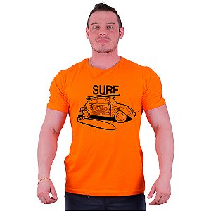 Camiseta Tradicional Masculina Manga Curta MXD Conceito SURF Fusca Praiano