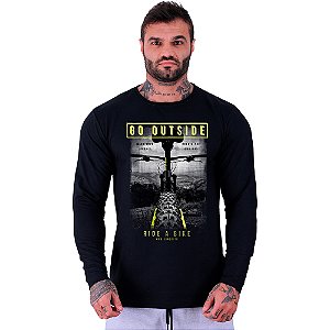 Camiseta Manga Longa Moletinho MXD Conceito MTB Go Outside