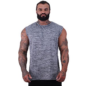 Regata Machão MXD Conceito Dry Fit 100% Poliéster Rajado Cinza