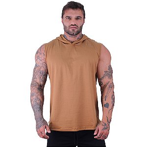 Regata Longline com Touca MXD Conceito 100% Algodão Marrom Argila