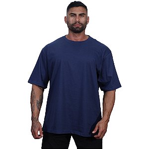 Camiseta Oversized Masculina MXD Conceito Maior Gramatura Marinho