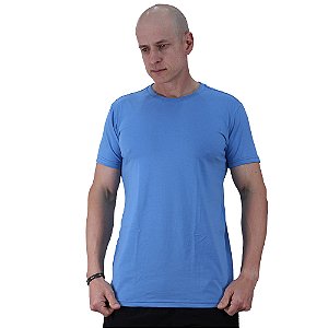 Camiseta Tradicional Masculina MXD Conceito Fio 40.1 Cotton Premium Azul Claro
