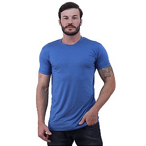 Camiseta Tradicional Tech Modal MXD Conceito Original 91% Modal 9% Elastano Fio Micro Modal Extra Fino Azul