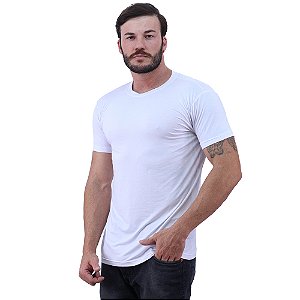 Camiseta Tradicional Tech Modal MXD Conceito Original 91% Modal 9% Elastano Fio Micro Modal Extra Fino Branco