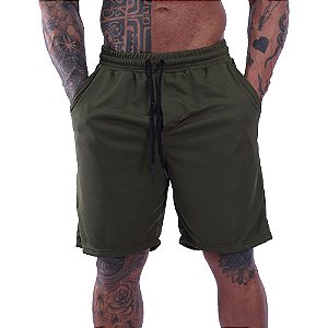 Bermuda Poliéster Confort Com Bolso Masculina MXD Conceito Verde Oliva