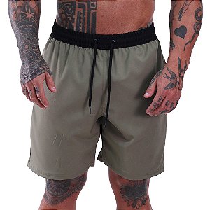 Bermuda em Tactel com Elastano Masculino MXD Conceito 3 Bolsos Caqui