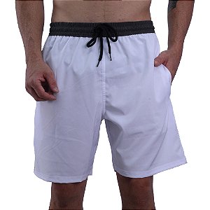 Bermuda em Tactel com Elastano Masculino MXD Conceito 3 Bolsos Branco