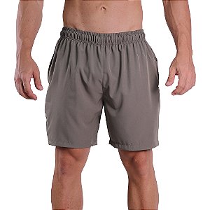 Short Tactel Elastic Masculino MXD Conceito 2 Bolsos Laterais Caqui Areia
