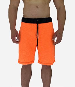 Bermuda Moletom MXD Conceito Laranja Fluorescente