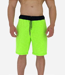 Bermuda Moletom MXD Conceito Verde Fluorescente