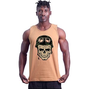 Regata Clássica Tradicional Masculina MXD Conceito Caveira Militar