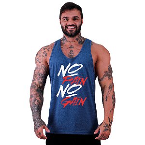 Regata Cavada Masculina MXD Conceito No Pain No Gain