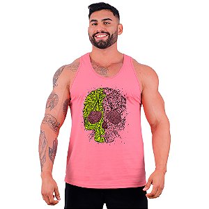 Regata Cavada Masculina MXD Conceito Caveira Matagal Skull Florest