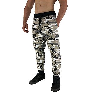 Calça MXD Conceito Moletom Camuflado Bege