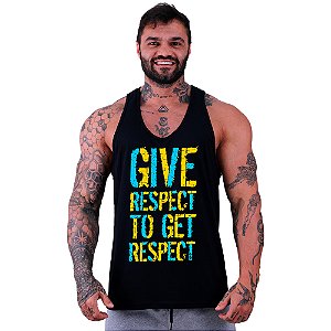 Regata Cavada Masculina MXD Conceito Give Respect To Get Respect
