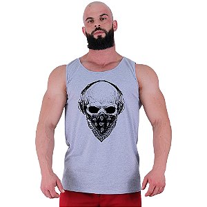Regata Clássica Tradicional Masculina MXD Conceito Caveira Gangster