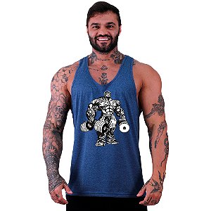 Regata Cavada Masculina MXD Conceito BodyBuilder Halteres Musculoso