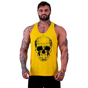 Regata Cavada Masculina MXD Conceito Caveira Quadricular