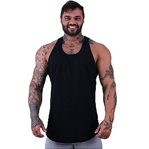 Regata Longline Masculina MXD Conceito Preto Básico