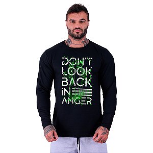 Camiseta Manga Longa Moletinho MXD Conceito Don't Look Back Não Olhe Para Trás