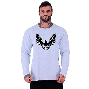 Camiseta Manga Longa Moletinho MXD Conceito Fênix Águia BodyBuilder