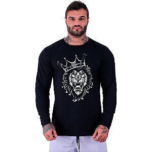 Camiseta Manga Longa Moletinho MXD Conceito Lion King Leão Rei