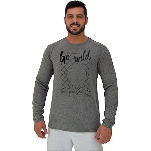 Camiseta Manga Longa Moletinho MXD Conceito Go Wild Enlouquecer