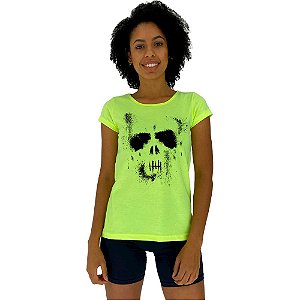 Camiseta Babylook Feminina MXD Conceito Caveira Fantasma