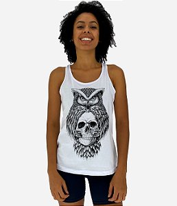 Regata Feminina Recorte Nadador MXD Conceito Owl And Skull