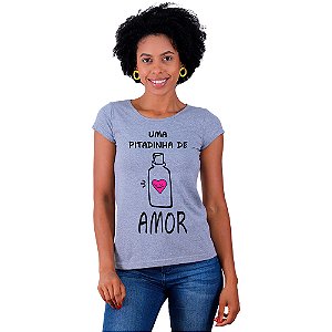 Camiseta Babylook Feminina MXD Conceito Uma Pitadinha de Amor