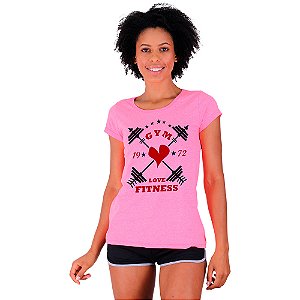 Camiseta Babylook Feminina MXD Conceito Gym Love Fitness