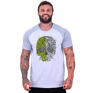 Camiseta Tradicional Masculina Manga Curta MXD Conceito Caveira Matagal