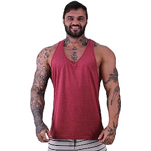 Regata Cavada Masculina MXD Conceito Mescla Vermelho