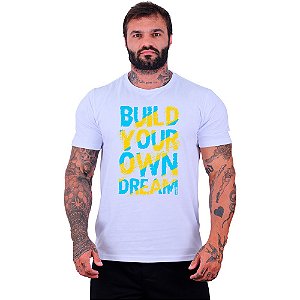 Camiseta Tradicional Masculina Manga Curta MXD Conceito Build Your Own Dream